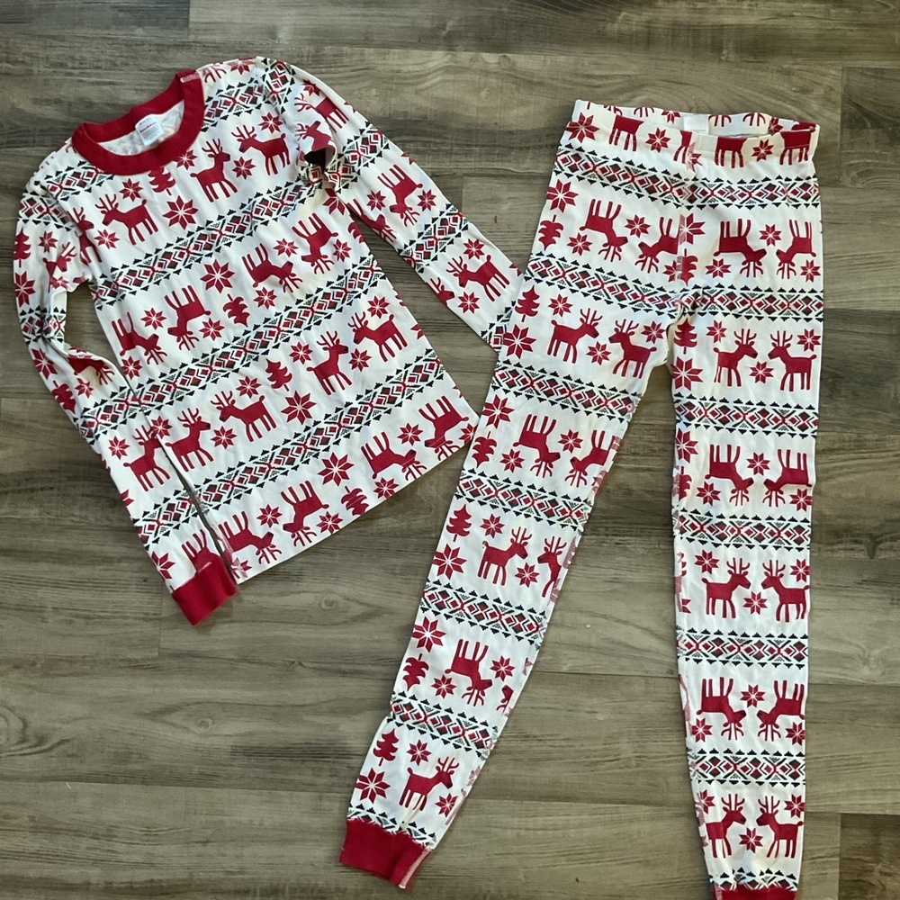 HANNA ANDERSSON Sz 160 US 14 Christmas Reindeer Pajama Set